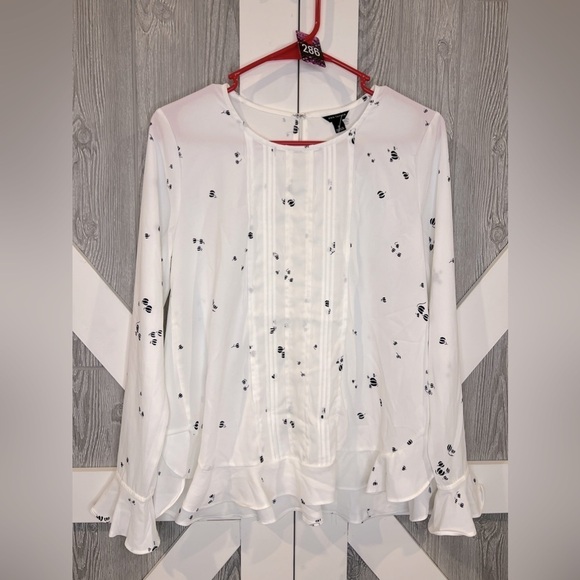 Ann Taylor Tops - 286. Ann Taylor Pleated Ruffle Blouse S